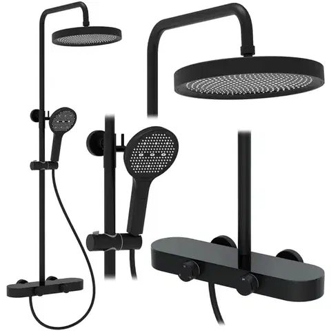Kúpeľňové batérie REA REA - Sprchový set Creo Black REA-P0360