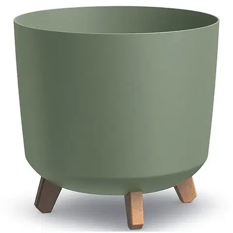 Kvetináče a truhlíky NABBI DGTL300L plastový kvetináč na nožičkách 29,8 cm zelená