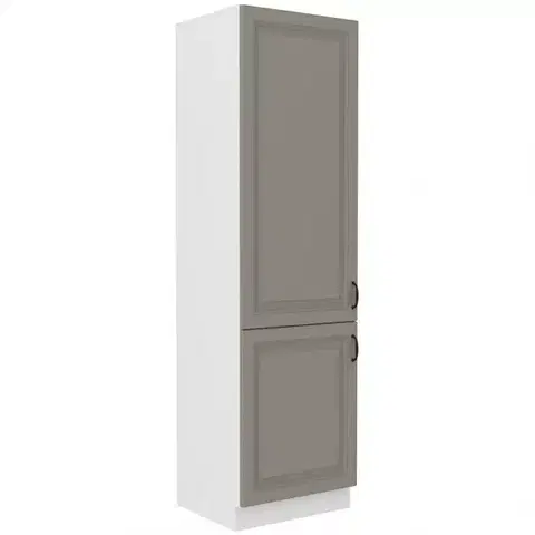 Kuchynské skrinky stojace Kuchynská skrinka Stilo claygrey/biely 60dk/210 2f