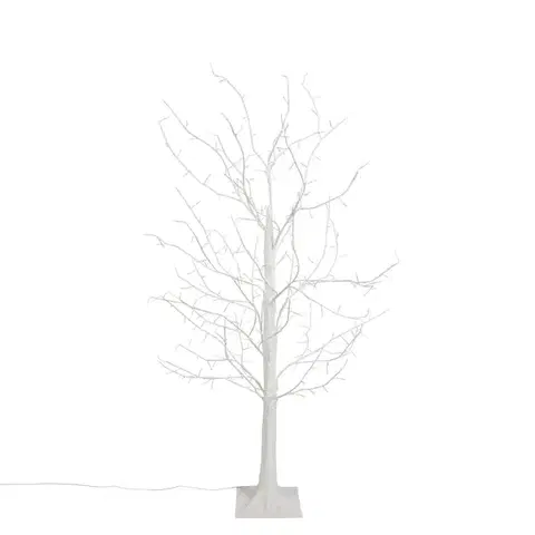 Svetelné reťaze do exteriéru Vianočná stojaca lampa biely strom 120 cm vrátane LED s časovačom IP44 - Ki