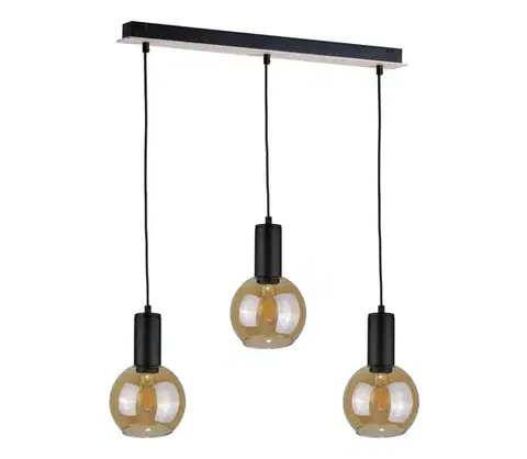 Svietidlá Keter Lighting Luster na lanku JANTAR WOOD 3xE27/60W/230V 2026