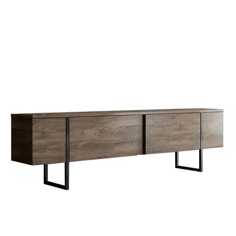 Konferenčné stolíky Televízny stolík Luxe Walnut and Black