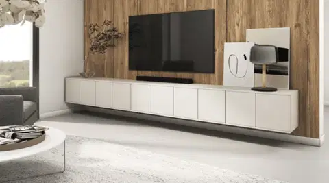 TV stolíky ArtPK Závesný TV stolík BIANCO | 350 cm