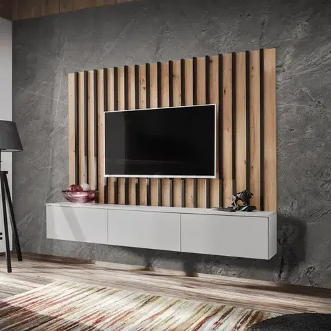 Obývacie steny Obývacia Stena VERTI PGAS VT 2 perla gray/artisan