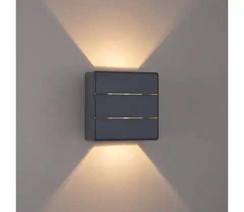 Svietidlá BRILAGI -LED Vonkajšie nástenné svietidlo DOUBLERAY LINE LED/6W/230V antracit IP54 BRI654