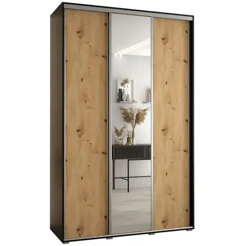 Šatníkové skrine Skriňa 45 Canaris 3 150 čierna/artisan/silver