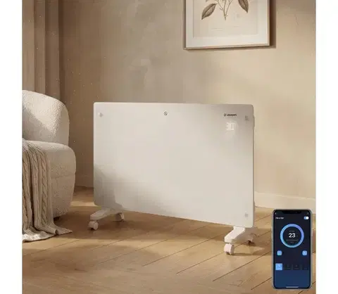 Predlžovacie káble ZE - Inteligentný elektrický konvektor s LCD displejom 2000W/230V Wi-Fi biela S30101AHDO