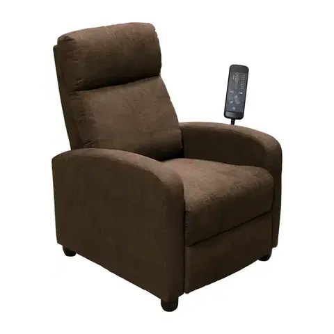 Relaxačné kreslá Masážne kreslo DELUXE hnedé