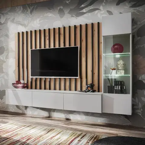 Obývacie steny Obývacia Stena VERTI PGAS VT perla gray/artisan
