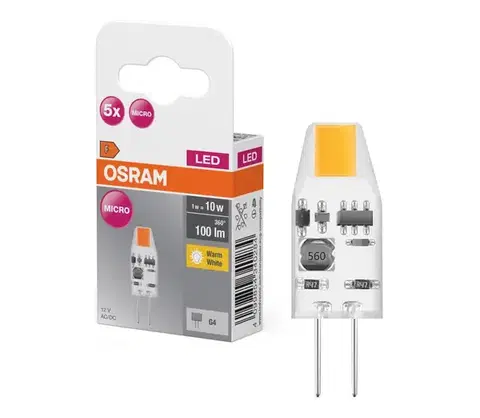 Žiarovky Sada 5x LED žiaroviek PIN MICRO G4/1W/12V 2700K - Osram 4099854340284