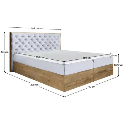 Boxspring Boxspringová postel SUSAN 1 Tempo Kondela