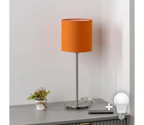 Lampy BRILAGI - LED stolná lampa NUBILA 1xE27/60W/230V oranžová EG32512+BG2453