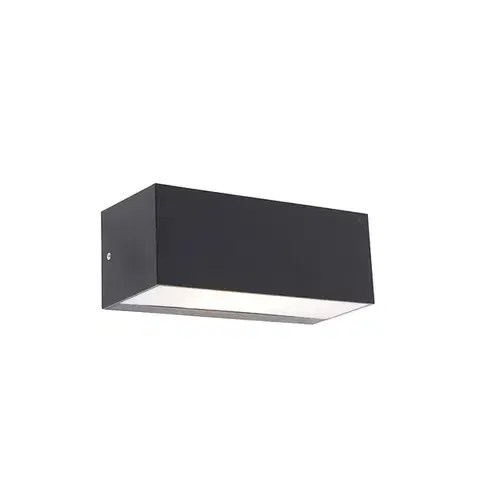 Vonkajšie nástenné svietidlá Moderná nástenná lampa čierna s svetelným efektom IP54 - Houks