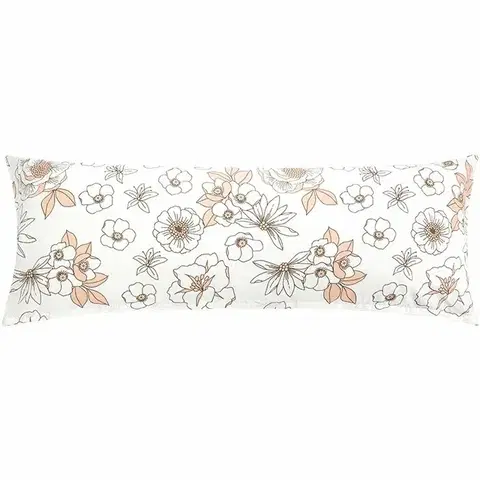 Obliečky Bellatex Obliečka na relaxačný vankúš Kvet lososová, 45 x 120 cm