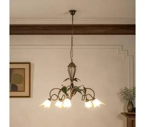 Svietidlá ONLI - Luster na reťazi MIRANDA 5xE14/6W/230V 4620/5