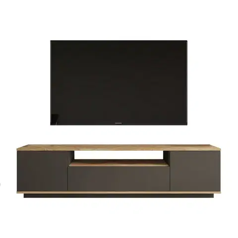 Konferenčné stolíky Televízny stolík Fran Atlantic Pine and Anthracite