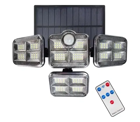 LED osvetlenie  LED Solárny reflektor so senzorom pohybu a súmraku 30W/3,7V 2400 mAh IP47 + DO EKO9153