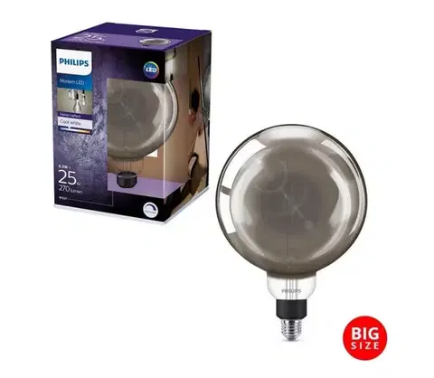 LED osvetlenie LED Stmievateľná žiarovka SMOKY VINTAGE Philips G200 E27/6,5W/230V 4000K 8718696815069