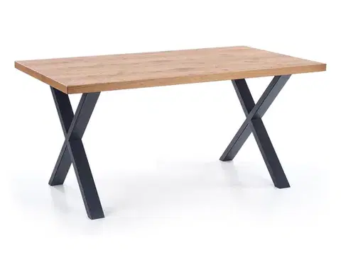 Jedálenské stoly HALMAR Xavier rozkladací jedálenský stôl dub svetlý / čierna