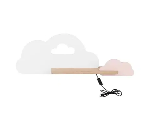 Svietidlá  LED Detské nástenné svietidlo s poličkou CLOUD LED/5W/230V biela/ružová 21-84422