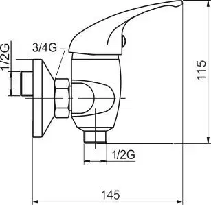Kúpeľňové batérie NOVASERVIS - Sprchová batéria 150 mm Metalia 55 chróm 55060,0