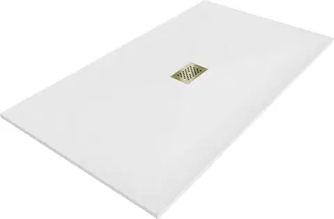 Vane MEXEN/S - Hugo sprchová vanička SMC 160x100, biela, krytka zlatá 42101016-G