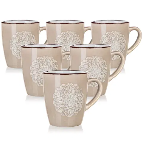 Hrnčeky a šálky Banquet Sada hrnčekov Shape 400 ml, 6 ks