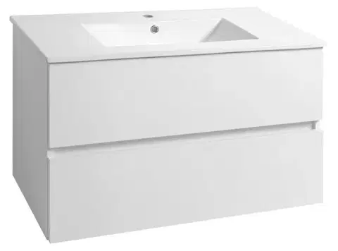 Kúpeľňový nábytok AQUALINE - PANEDA umývadlová skrinka 89,5x55x45,2cm, biela PN290