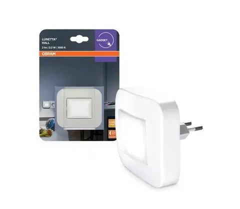 Svietidlá Osram - LED nočné svetlo s čidlom súmraku LUNETTA LED/0,2W/230V 4099854532191