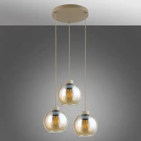 Lampy do obývačky Luster CUBUS 11725 AMBER