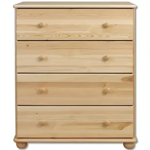 Komody do spálne Komoda z Borovice KD110 surová