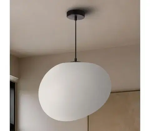 Svietidlá BRILAGI - Luster na lanku PEBBLES 1xE27/40W/230V pr. 40 cm čierna ALA-56924