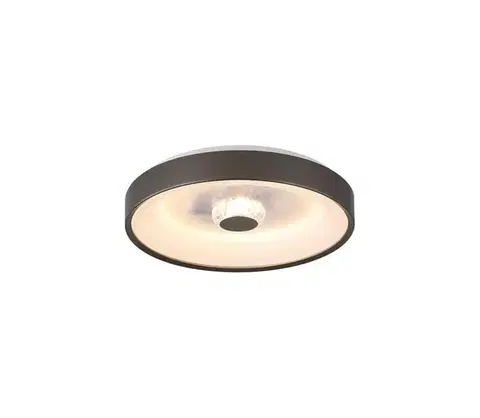 Svietidlá Searchlight 89735-38LT - LED stmievateľné stropné svietidlo POLKA 24W/230V + 6W pr. 38,5 cm hnedé 89735-38LT