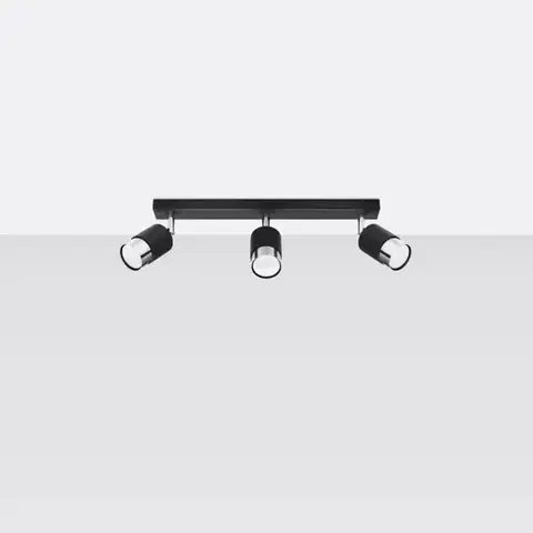 Lampy do obývačky Stropné bodové svietidlo Nero 3 A-1066 čierna/chróm