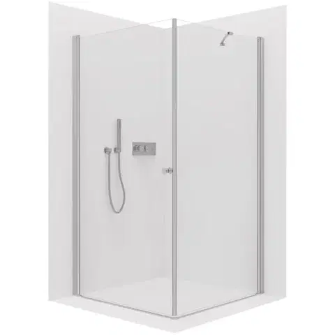 Sprchovacie kúty CERANO - Sprchovací kút Antelo L/P - 6 mm - chróm, transparentné sklo - 100x90x190 - otočný CER-433371