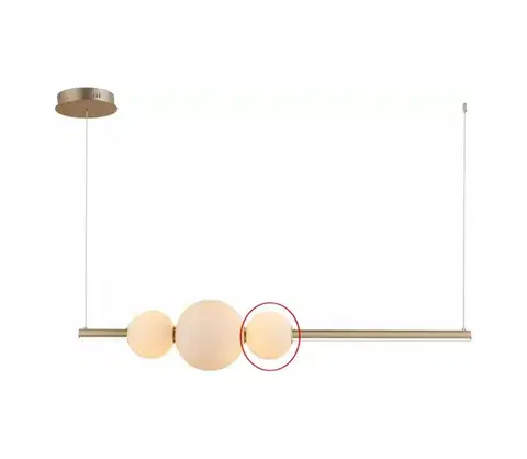 Lampy Azzardo - Náhradné sklo k lustru SANDRA biela - malé pr. 15 cm 8590828235590