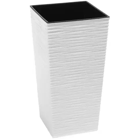 Záhrada Obal na kvetináč Finezia 30x30x57h biely
