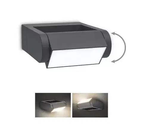 LED osvetlenie BRILAGI - LED Vonkajšie nástenné svietidlo CROTONE LED/7W/230V antracit IP54 WO-HR60441-OEM-ANT