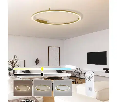 Svietidlá  NEO 07290-120G-LED+CCT stmievateľné stropné svietidlo FINO 72W/230V Tuya pr. 120 cm+DO 07290-120G