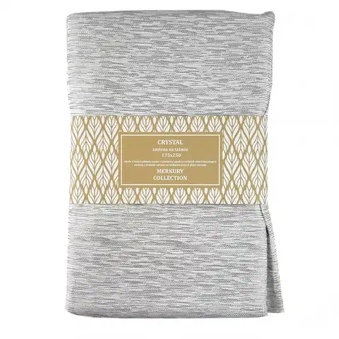 Hotové závesy na páske Záves na páske Crystal 135x250 šedá Merkury Home