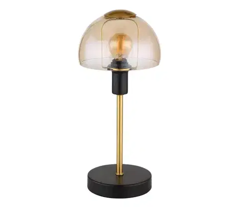 Lampy Globo 21914A - Stolná lampa KOKKINI 1xE14/25W/230V čierna/zlatá 21914A