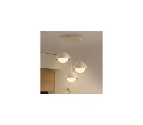 Svietidlá BRILAGI - Závesný luster na lane COSMO 3xE27/60W/230V béžová/zlatá 87-006B