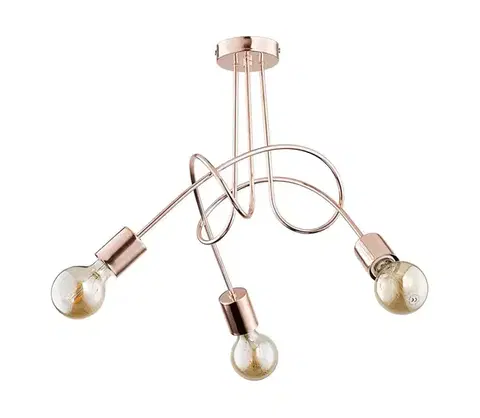 Svietidlá  Prisadený luster TANGO 3xE27/15W/230V medená 24323