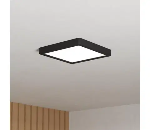 Svietidlá Eglo 901329 - LED kúpeľňové stropné svietidlo FUEVA LED/10,5W/230V 22x22cm IP44 čierne 901329