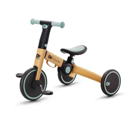 Odrážadlá KINDERKRAFT - Detské odrážadlo 3v1 4TRIKE žltá/mintová KR4TRI22BLU0000