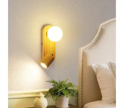 Svietidlá BRILAGI - Nástenné bodové svietidlo MODERN WOOD 1xG9/5W/230V+1xGU10/8W drevené BRI410