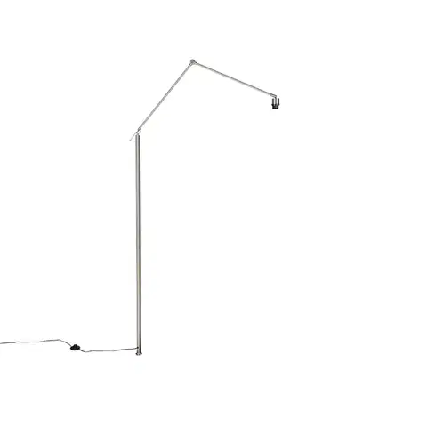 Stojace lampy Stojaca lampa s ramenom oceľ - Editor