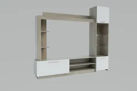 Obývacie steny LUXURY obývacia zostava, dub Urban / biela Nimfea