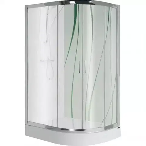 Sprchové kúty Sprchový kút KP4/TX5B 90/120 L W15 SB+BP+OBP 2EL Glass