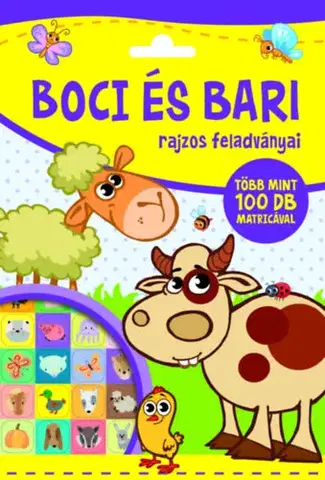 Nalepovačky, vystrihovačky, skladačky Boci és Bari rajzos feladványai